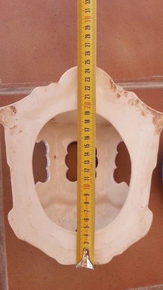LOTE 2 FAROLES CERAMICA Y PLATO DE PARED