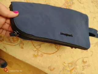 Bolso Desigual Azul con Correa Multicolor