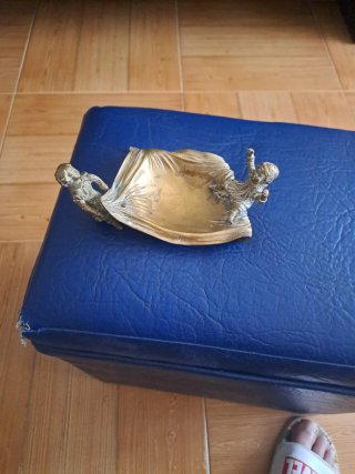 Bandeja Bronce Art Nouveau Figuras Niños