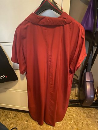 Vestido camisero rojo XL