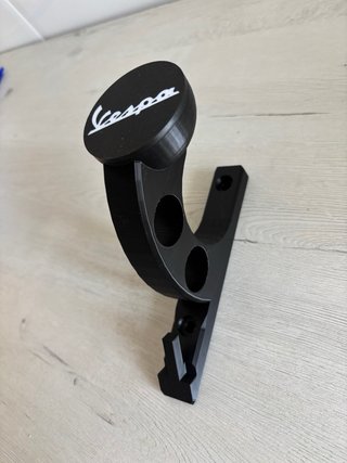 2 Soportes Casco Vespa Negro