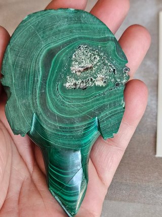Scultura Rana in Malachite con Uovo Vintage