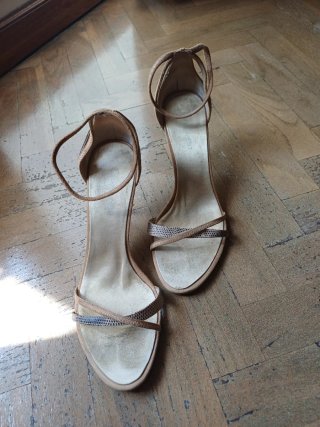Zapatos Nine West Piel Talla 37 Beige/Gris