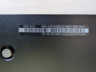 MSI GeForce RTX 3070 VENTUS 3X OC