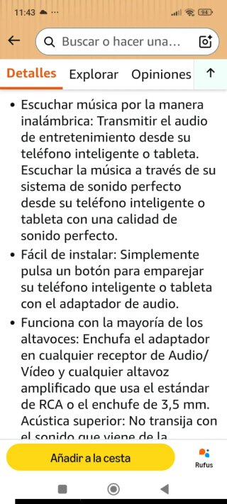Receptor Bluetooth Audio Inalámbrico esinkin
