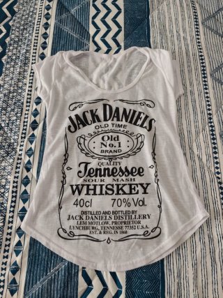 Camiseta Jack Daniel's Blanca Talla Única