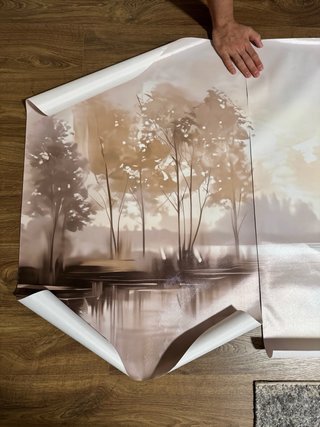 Imagen para cuadro paisaje bosque 90x60cm