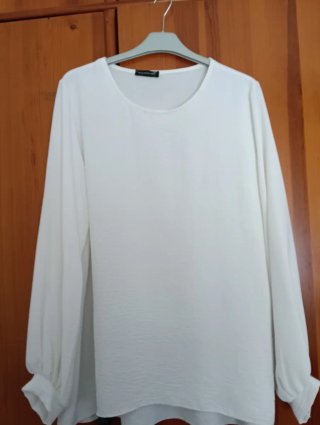 Blusón blanco manga larga XXL