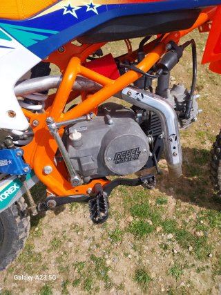 Moto Infantil Rebel Master 125cc Cross Naranja/Azu