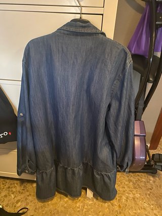 Vestido vaquero Zapa azul con volante