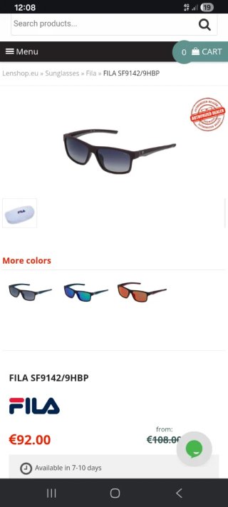 Gafas de sol Fila negras y grises