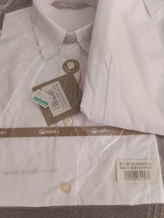 2 Camisas blancas manga larga mujer Talla 38