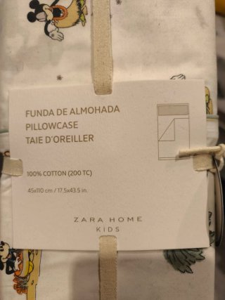 Juego Sábana encimera y Funda Almohada Zara Home