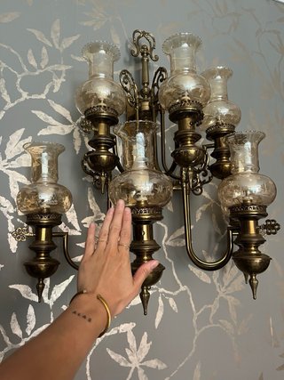 Aplique Colonial/Victoriano Dorado Cristal