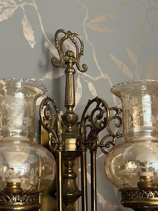 Aplique Colonial/Victoriano Dorado Cristal