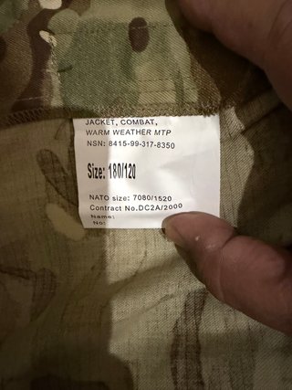 Chaqueta Militar Británica MTP Original