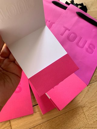 4 Bolsas de Papel Tous Naranja y Rosa