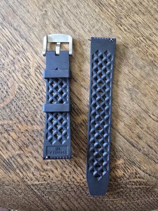 Correa Tissot Caucho Negro 20mm