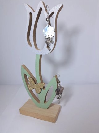 Pendientes flor nacar