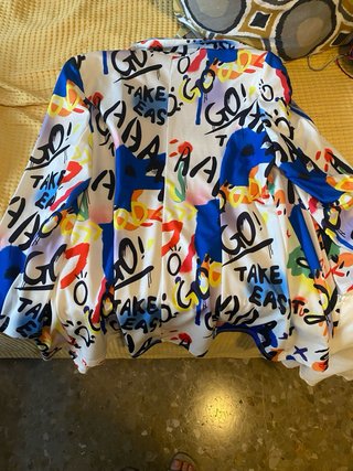 Blazer Verano Multicolor Estampado Graffiti