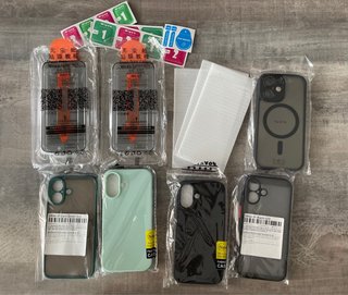 Lote fundas y protectores iPhone 16