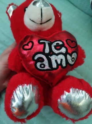 Peluche Oso Rojo Corazón Te Amo