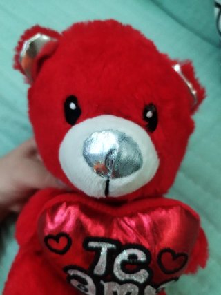 Peluche Oso Rojo Corazón Te Amo