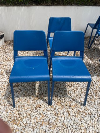 Seggiole blu in plastica Ikea (8 unità)