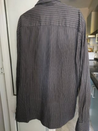 Camisa H&M Talla XL Rayas Grises