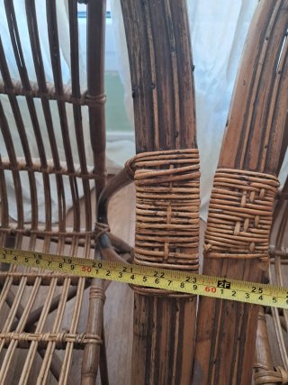 Set 2 Sedie Rattan Marrone