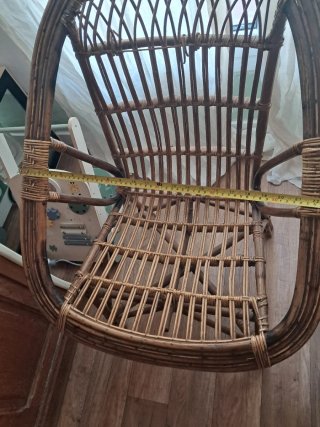 Set 2 Sedie Rattan Marrone