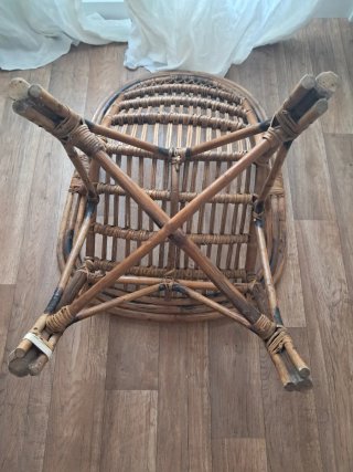 Set 2 Sedie Rattan Marrone