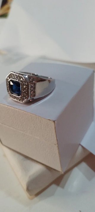 Anillo Plata con Piedra Azul