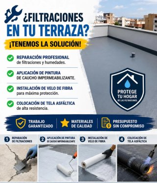 Servicio de impermeabilización de terrazas