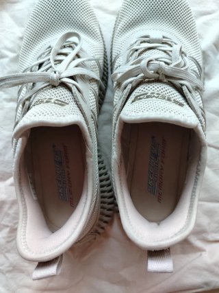 Zapatillas Skechers Mujer Talla 39 Beige/Blanco