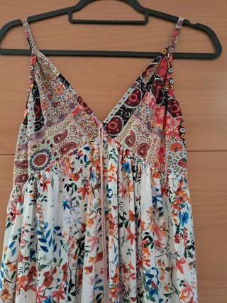 Vestido largo estampado floral