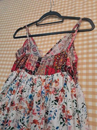 Vestido largo estampado floral