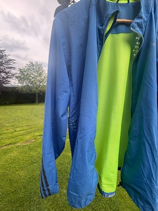 Cortavientos Adidas Azul y Verde