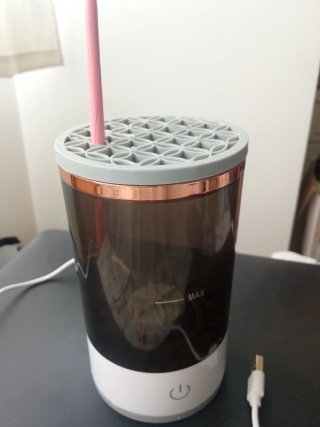 Limpiador de brochas de maquillaje USB