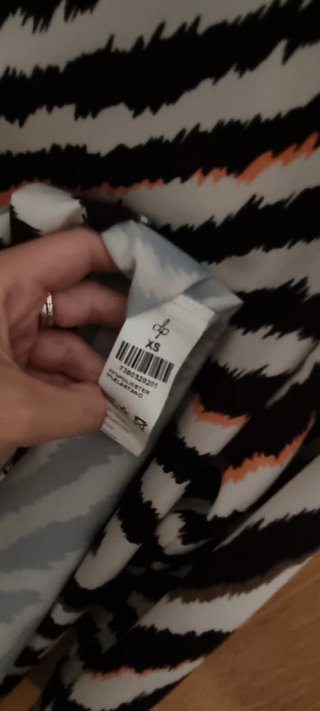 Vestido ancho estampado cebra talla xs.