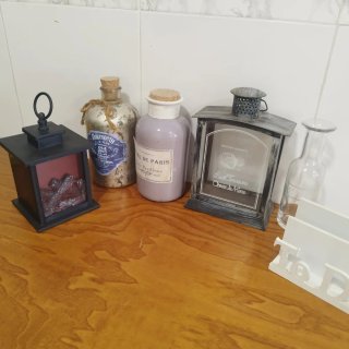 Conjunto Decoración Vintage Botellas Lámpara