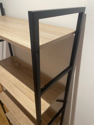 Estantería diseño industrial metal y madera