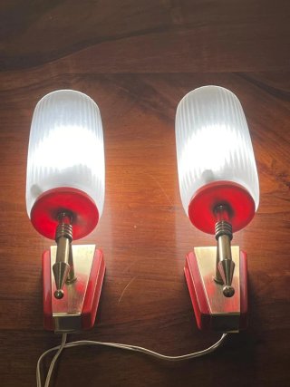 Coppia Applique Mid-Century Anni '70