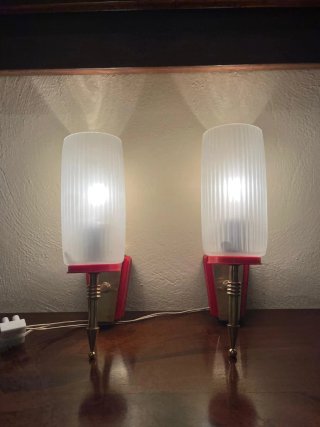 Coppia Applique Mid-Century Anni '70