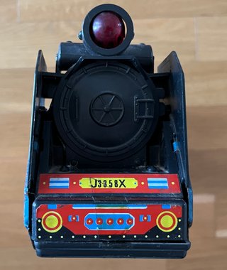 Locomotiva trenino giocattolo latta Ellegi anni 80
