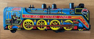 Locomotiva trenino giocattolo latta Ellegi anni 80