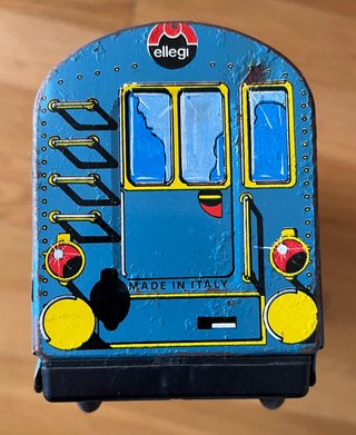 Locomotiva trenino giocattolo latta Ellegi anni 80