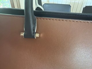 Bolso Carolina Herrera Marrón, crema y negro