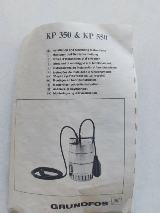 Pompa acqua sommersa GRUNDFOS KP 350, nuova