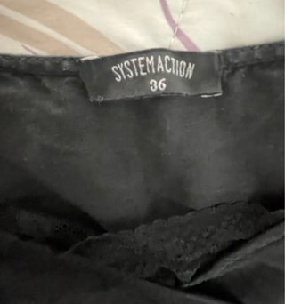 Vestido negro Systemaction manga corta T36